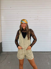 Load image into Gallery viewer, Free Soul Olive Mineral Wash Denim Romper