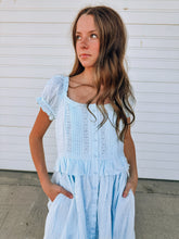 Load image into Gallery viewer, Haven Soft Blue Dress- elastic waist