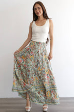 Load image into Gallery viewer, Corra Boho Floral Skirt - stretch elastic
