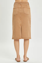 Load image into Gallery viewer, Soft Carmel Denim Skirt - Stretch