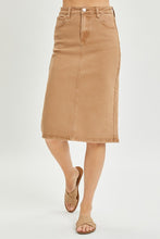 Load image into Gallery viewer, Soft Carmel Denim Skirt - Stretch