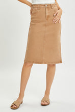Load image into Gallery viewer, Soft Carmel Denim Skirt - Stretch
