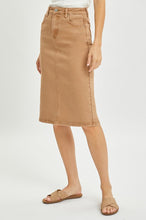 Load image into Gallery viewer, Soft Carmel Denim Skirt - Stretch