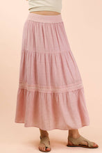 Load image into Gallery viewer, Sweet Pink Tiered Smocked Skirt- Stretch Waist