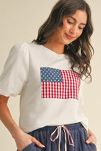 Load image into Gallery viewer, Sweet Check Flag Blouse