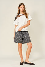 Load image into Gallery viewer, Rope Tie Polka Dot wide leg shorts- 100% cotton