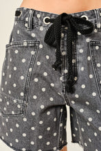 Load image into Gallery viewer, Rope Tie Polka Dot wide leg shorts- 100% cotton