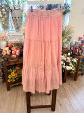 Load image into Gallery viewer, Sweet Pink Tiered Smocked Skirt- Stretch Waist