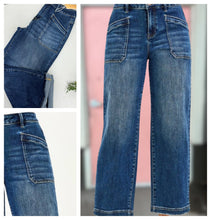 Load image into Gallery viewer, Indigo Trendsetter Risen Subtle Barrel Denim Pants- mid rise
