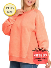 Load image into Gallery viewer, Coral Mineral Wash Sweater