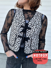 Load image into Gallery viewer, Leopard Bowtie Quilted Vest