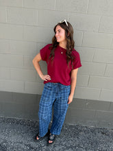 Load image into Gallery viewer, Tiva Burgundy Pocket Tee