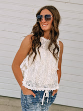 Load image into Gallery viewer, Tinsley Lace Crocheted Trendy Tie Up Vest
