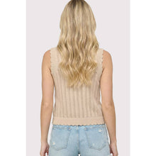 Load image into Gallery viewer, Vest Crochet Pointelle Short Sleeve Top- stretchy (Copy)