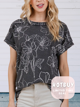 Load image into Gallery viewer, Escape Floral No Layer Short Sleeve Top- stretchy