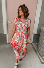 Load image into Gallery viewer, Havvana Floral Dress- elastic waist