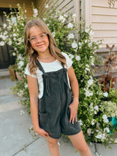 Load image into Gallery viewer, Ava Washed Black Denim Romper