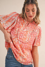 Load image into Gallery viewer, Cora Flutter Sleeve Blouse- stretchy