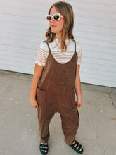 Load image into Gallery viewer, Chocolate Mineral Washed Jumper-stretchy