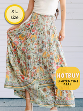 Load image into Gallery viewer, Corra Boho Floral Skirt - stretch elastic