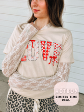 Load image into Gallery viewer, Sassy L-O-V-E Artisan Graphic Tee - black