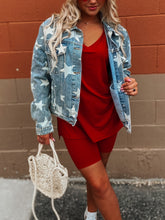 Load image into Gallery viewer, Starry Boyfriend Denim Jacket