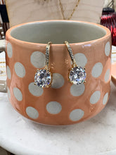 Load image into Gallery viewer, Drop Diamond Dangle Earrings- 18K Gold Plated Waterproof Sterling Silver