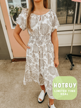 Load image into Gallery viewer, Paisley Floral Dress- elastic waist