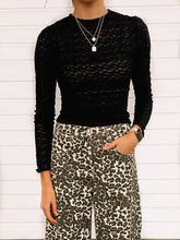 Load image into Gallery viewer, Everly Black Stretch Lace Top
