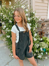 Load image into Gallery viewer, Ava Washed Black Denim Romper