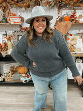 Load image into Gallery viewer, Lola Textured Sweater-Ash