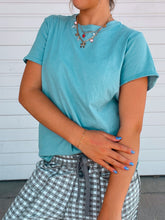 Load image into Gallery viewer, Dusty Blue Light Weight Cotton Top- stretch