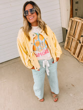 Load image into Gallery viewer, Butter Yellow Free Soul Chunky Knit Shacket- Stretch