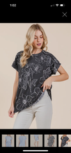 Load image into Gallery viewer, Escape Floral No Layer Short Sleeve Top- stretchy
