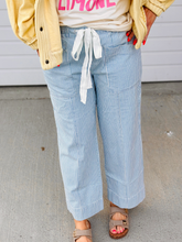Load image into Gallery viewer, Sophie Blue Pinstripe Rope Denim- Cotton Blend