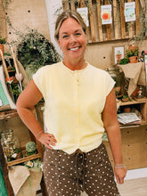 Load image into Gallery viewer, Sunshine Button Down Sweater Vest - stretchy
