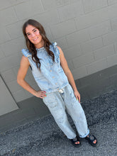 Load image into Gallery viewer, Milo Trend Patch Rope tie Barrel Denim- structured denim