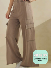 Load image into Gallery viewer, Ashen Cargo Boho Mineral Pants-stretchy