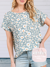 Load image into Gallery viewer, Daisy No Layer Short Sleeve Top- stretchy
