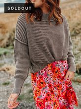 Load image into Gallery viewer, Lola Textured Sweater-Brown