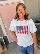 Load image into Gallery viewer, Sweet Check Flag Blouse