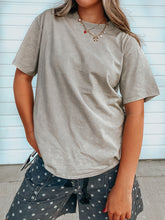 Load image into Gallery viewer, BERLIN Slate Mineral Washed Cotton Tee- stretchy