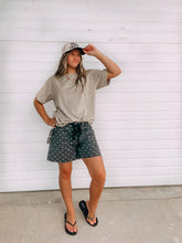 Load image into Gallery viewer, BERLIN Slate Mineral Washed Cotton Tee- stretchy