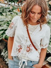Load image into Gallery viewer, Ava Cottage Bow Tie Top