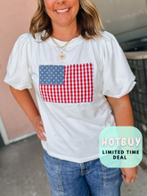 Load image into Gallery viewer, Sweet Check Flag Blouse