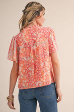 Load image into Gallery viewer, Cora Flutter Sleeve Blouse- stretchy