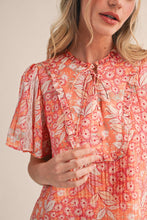 Load image into Gallery viewer, Cora Flutter Sleeve Blouse- stretchy