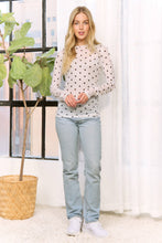 Load image into Gallery viewer, White Heart Mesh Top with FLOCKING- stretchy