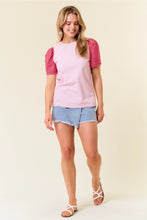 Load image into Gallery viewer, Cherry Red Mixed Stripe Top - stretch