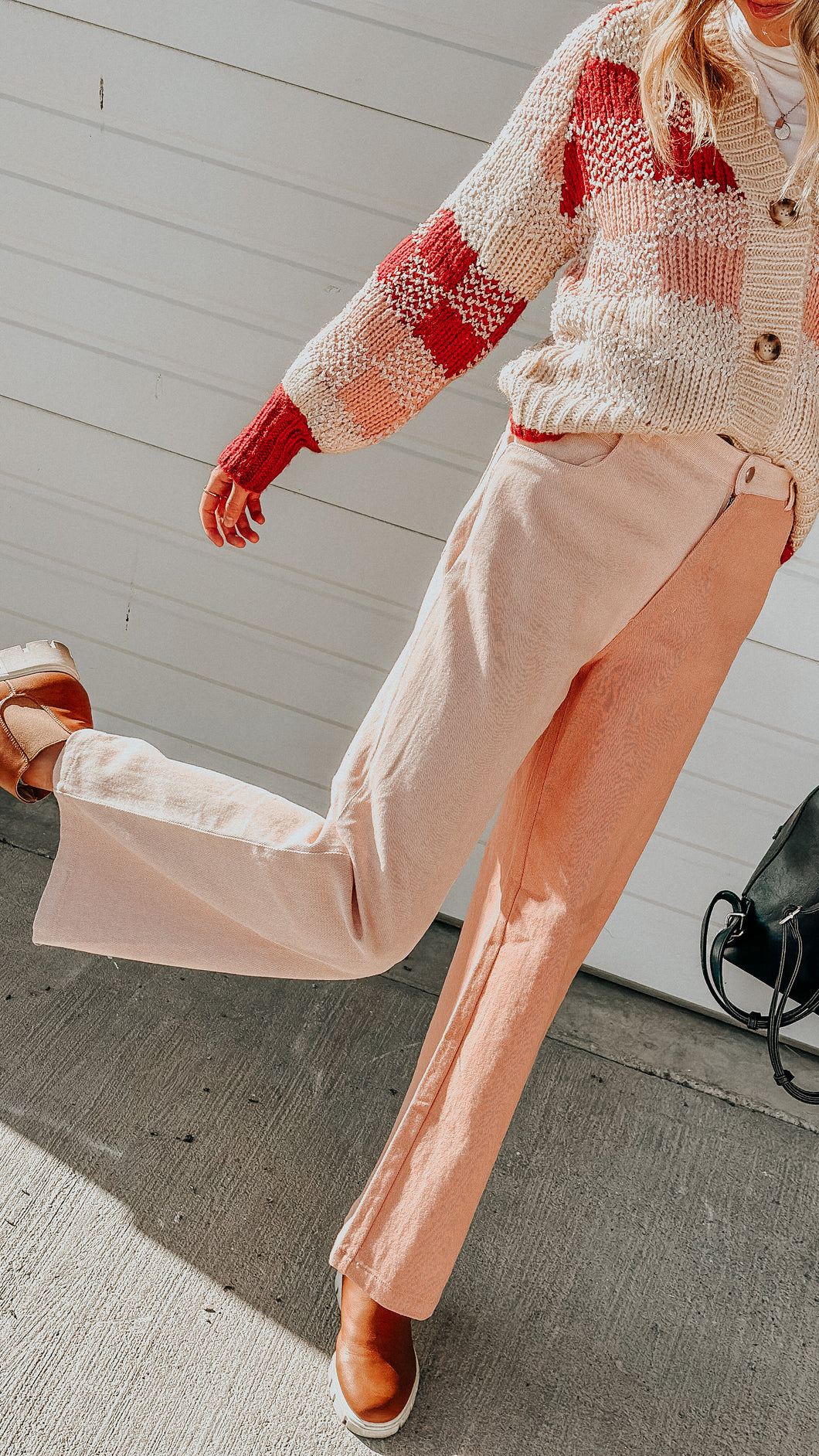 Blush Contrast Pants